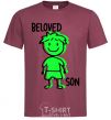 Men's T-Shirt Beloved son green burgundy фото