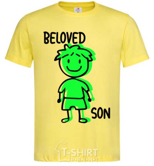 Men's T-Shirt Beloved son green cornsilk фото