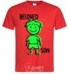 Men's T-Shirt Beloved son green red фото