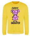 Sweatshirt Cutest daughter pink yellow фото