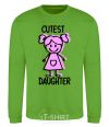 Sweatshirt Cutest daughter pink orchid-green фото