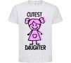 Kids T-shirt Cutest daughter pink White фото