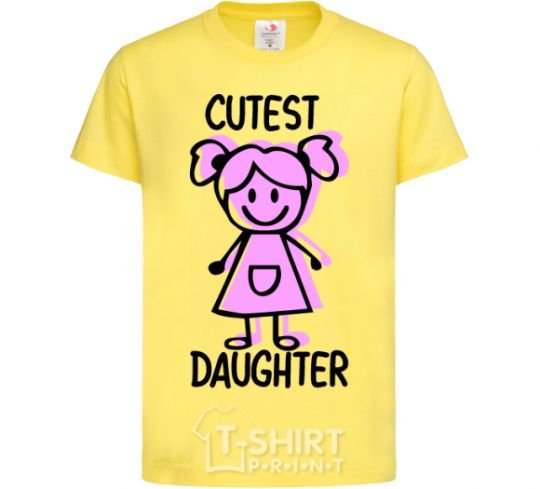 Kids T-shirt Cutest daughter pink cornsilk фото