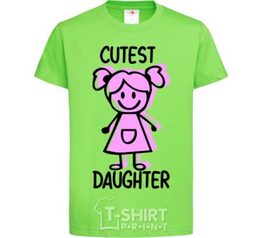 Kids T-shirt Cutest daughter pink orchid-green фото