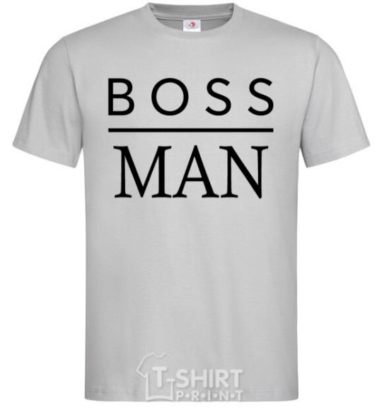 Men's T-Shirt Boss man grey фото