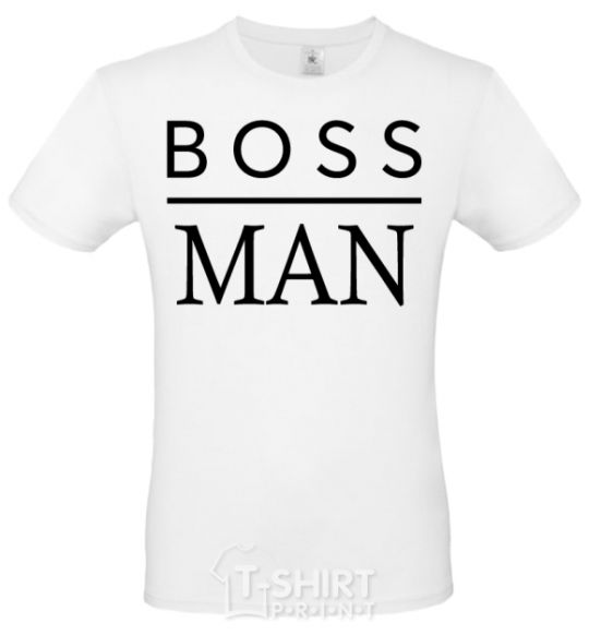 Men's T-Shirt Boss man White фото