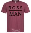 Men's T-Shirt Boss man burgundy фото