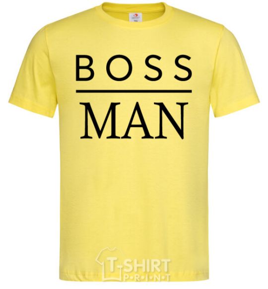 Men's T-Shirt Boss man cornsilk фото