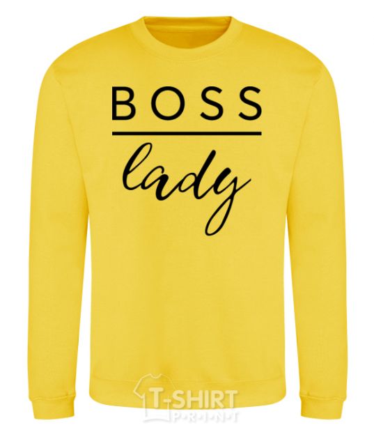 Sweatshirt Boss lady yellow фото