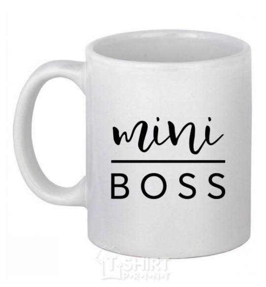 Ceramic mug Mini boss White фото