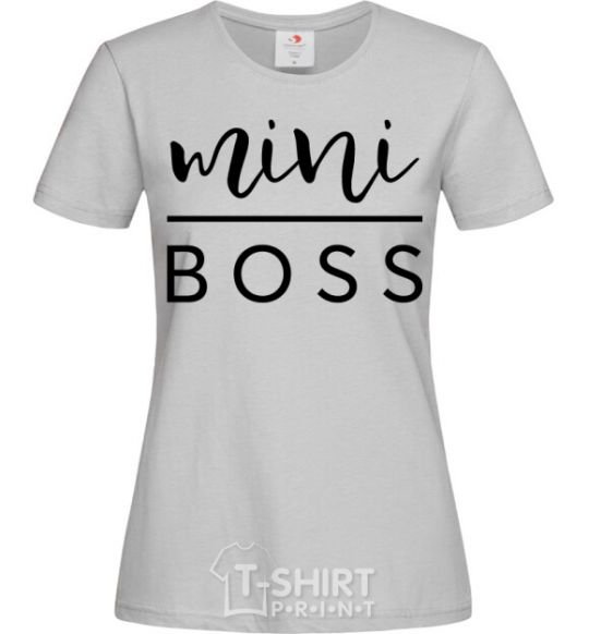 Women's T-shirt Mini boss grey фото