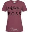 Women's T-shirt Mini boss burgundy фото