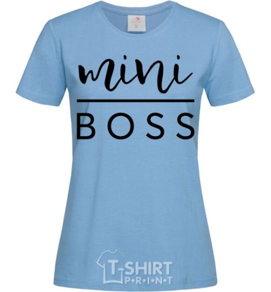 Women's T-shirt Mini boss sky-blue фото