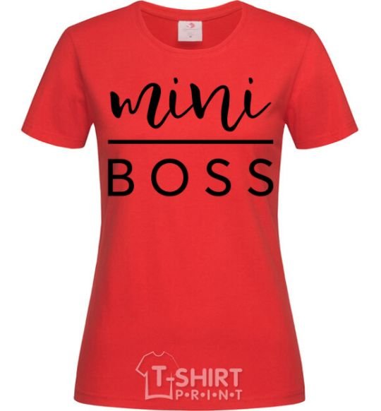 Women's T-shirt Mini boss red фото