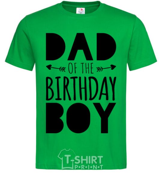 Мужская футболка Dad of the birthday boy Зеленый фото