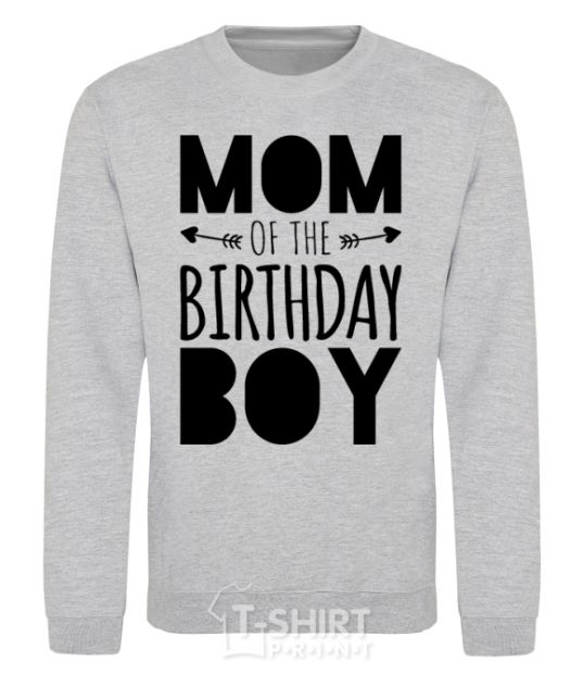 Sweatshirt Mom of the birthday boy sport-grey фото