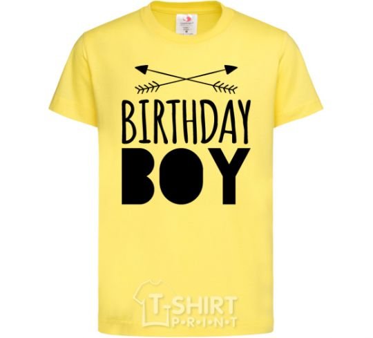 Kids T-shirt Birthday boy boho cornsilk фото