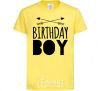 Детская футболка Birthday boy boho Лимонный фото