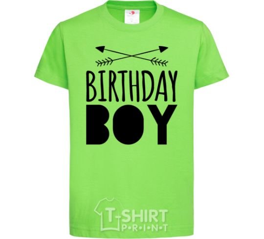 Kids T-shirt Birthday boy boho orchid-green фото