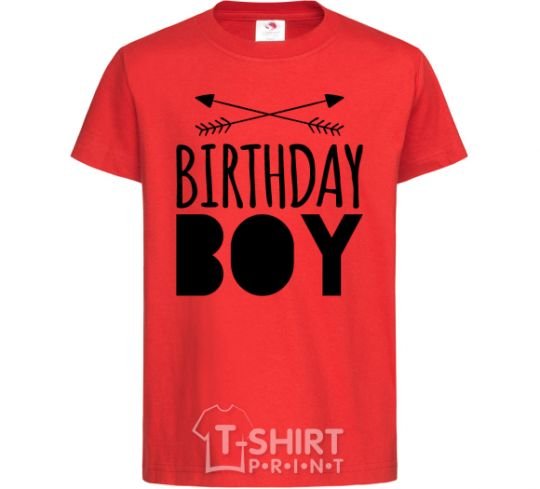 Детская футболка Birthday boy boho Красный фото