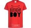 Kids T-shirt Birthday boy boho red фото
