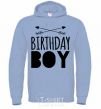 Мужская толстовка (худи) Birthday boy boho Голубой фото