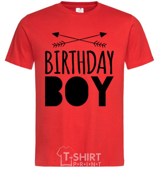 Men's T-Shirt Birthday boy boho red фото