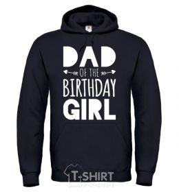 Men`s hoodie Dad of the birthday girl black фото