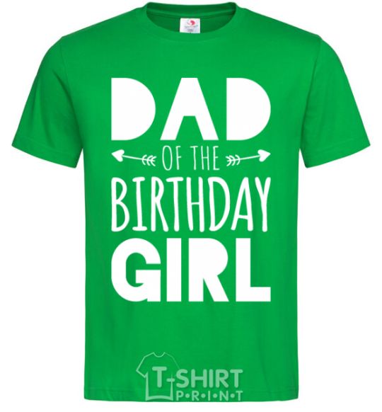 Men's T-Shirt Dad of the birthday girl kelly-green фото