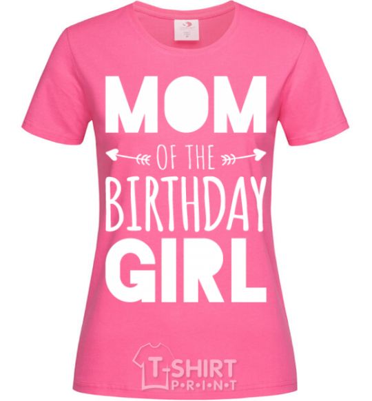 Women's T-shirt Mom of the birthday girl heliconia фото