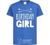 Kids T-shirt Birthday girl boho royal-blue фото