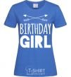 Women's T-shirt Birthday girl boho royal-blue фото