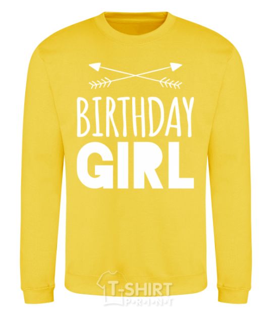 Sweatshirt Birthday girl boho yellow фото