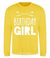 Sweatshirt Birthday girl boho yellow фото