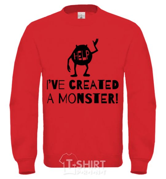 Sweatshirt I've created a monster yellow фото