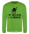 Sweatshirt I've created a monster orchid-green фото