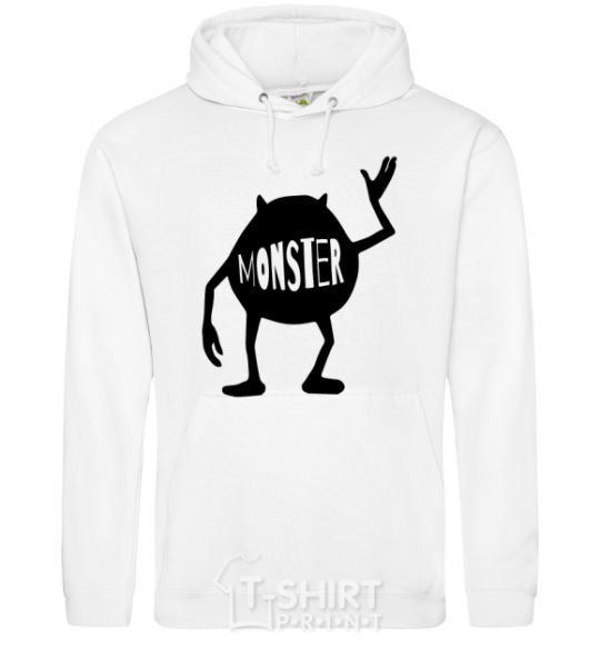 Men`s hoodie Monster White фото