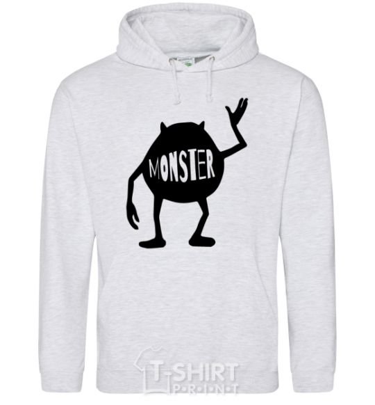 Men`s hoodie Monster sport-grey фото