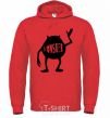 Men`s hoodie Monster bright-red фото