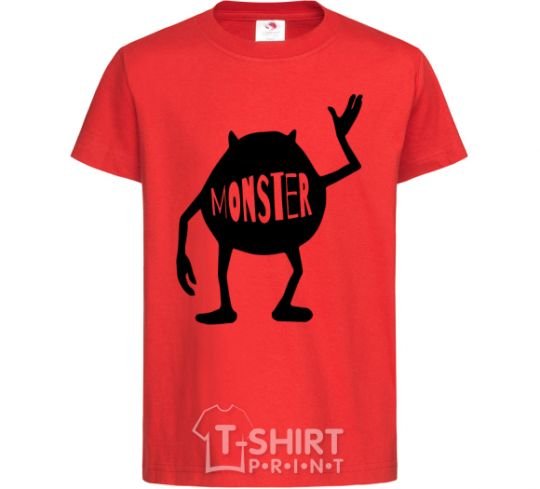 Kids T-shirt Monster red фото