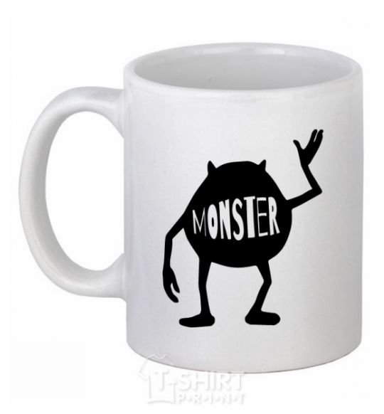 Ceramic mug Monster White фото