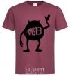 Men's T-Shirt Monster burgundy фото