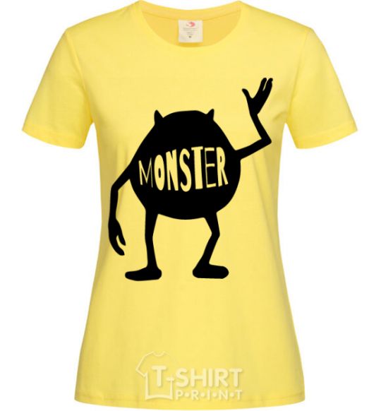 Женская футболка Monster Лимонный фото