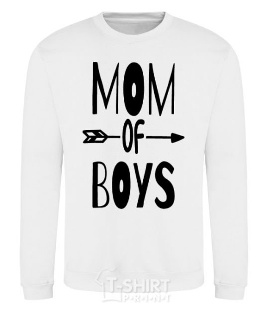 Свитшот Mom of boys Белый фото