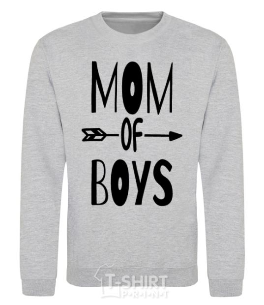 Sweatshirt Mom of boys sport-grey фото