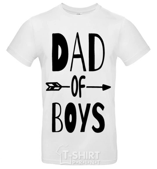 Мужская футболка Dad of boys Белый фото