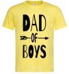 Мужская футболка Dad of boys Лимонный фото