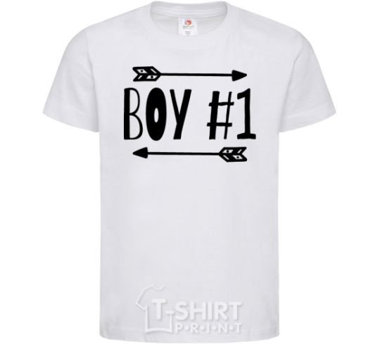 Kids T-shirt Boy 1 White фото