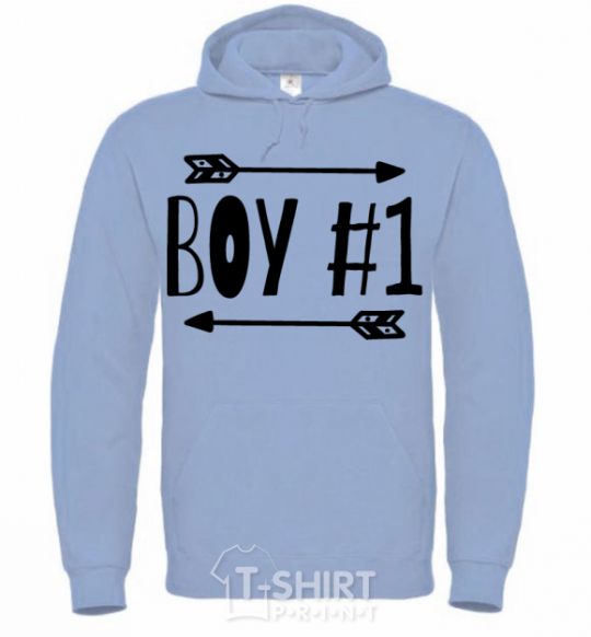 Men`s hoodie Boy 1 sky-blue фото