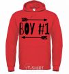 Men`s hoodie Boy 1 bright-red фото